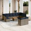 vidaXL Garden Sofa Set Grey, Dark Grey