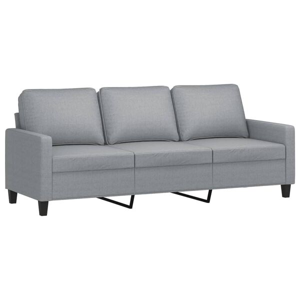 vidaXL 3-seater Sofa Light grey Fabric (100% polyester), metal, textilene