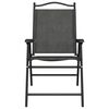 vidaXL Garden Chair Set of 2 Melange Grey Textilene fabric, Steel