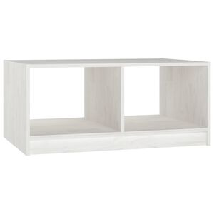vidaXL Coffee Table White Solid Pinewood Medium Coffee Table