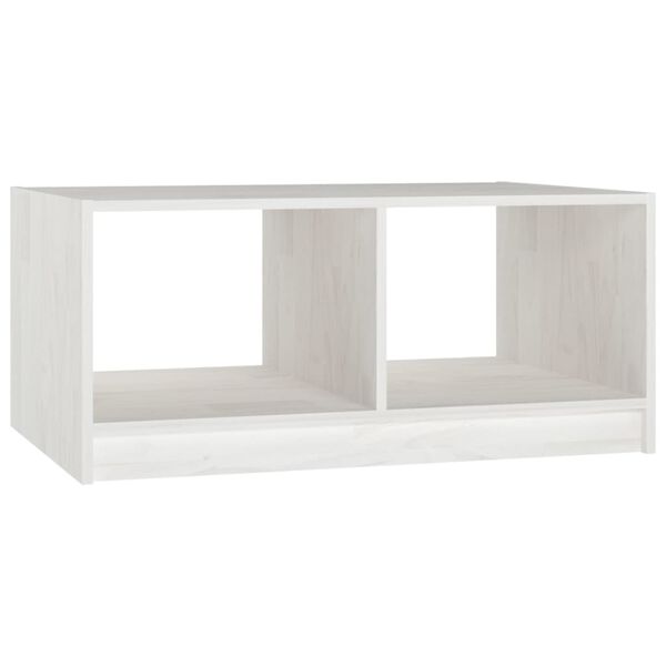 vidaXL Coffee Table White Solid Pinewood Medium Coffee Table