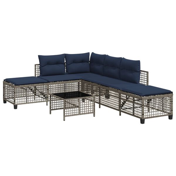 vidaXL Patio Sofa Set Grey