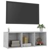 vidaXL TV Stand Concrete Gray 42.1"x13.8"x14.6" Engineered Wood
