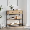 vidaXL Console Table Sonoma Oak Engineered wood, metal