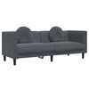 vidaXL Sofa Set Dark grey Velvet (100% polyester), plywood, solid wood