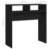 vidaXL Console Table Black 30.7x11.8x31.5" Engineered Wood
