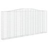 vidaXL Arched Gabion Baskets 10 pcs 157.5x11.8x180/200" Galvanised Iron