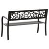 vidaXL Garden Bench Black Powder-coated steel and plastic Standard
