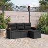 vidaXL Garden Sofa Set Black