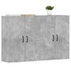 vidaXL Wall Mounted Cabinet Set of 2 Concrete grey Engineered wood, metal