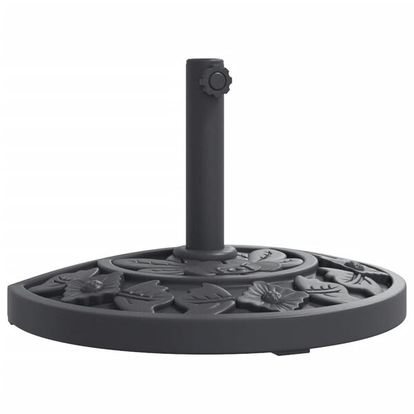 vidaXL Parasol Base Black PE and concrete 19.8 lbs Parasol Base