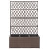 vidaXL Raised Bed Brown Poly rattan, plastic 32.7x11.8x51.2 in Planters