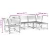 vidaXL Garden Lounge Set Natural wood Solid Douglas wood 5 Piece Set