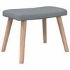 vidaXL Relaxing Chair With Stool Light Gray