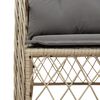 vidaXL 5 Piece Patio Dining Set with Cushions Mix Beige Poly Rattan