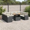 vidaXL Garden Sofa Set Black, Cream White