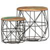 vidaXL Coffee Table Set of 2 Multicolor, Black