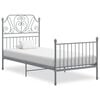 vidaXL Bed Frame Grey Powder-coated metal Single Durable Bed Frame