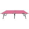 vidaXL Sun Lounger Pink 600D polyester with PE coating, Powder-coated steel