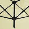 vidaXL Garden Parasol Sand Polyester, Powder-Coated Steel Double