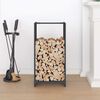 vidaXL Firewood Rack Anthracite 15.7x11.8x31.5" Cold-rolled steel