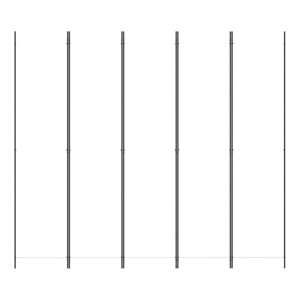 vidaXL 5-Panel Room Divider White 98.4"x86.6" Fabric