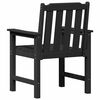 vidaXL Garden Dining Chair 2 pcs Black 65.5 x 59 x 88cm HDPE