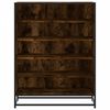 vidaXL Shoe Cabinet Smoked oak Engineered wood Medium Shoe Cabinet