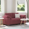 vidaXL Sofa Wine Red 62.99 x 30.31 x 32.28 in Fabric
