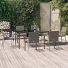 vidaXL Garden Dining Set Black and Grey