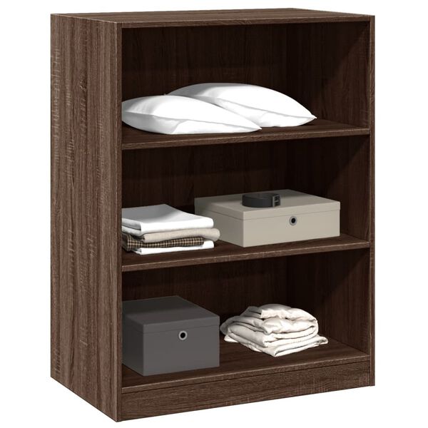 vidaXL Wardrobe Brown oak Engineered wood Medium Wardrobe Rectangular