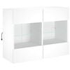vidaXL TV Wall Cabinet White Engineered wood, Glass Medium