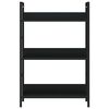 vidaXL Shelf Cabinet Black Engineered wood, Steel Medium Bookshelf
