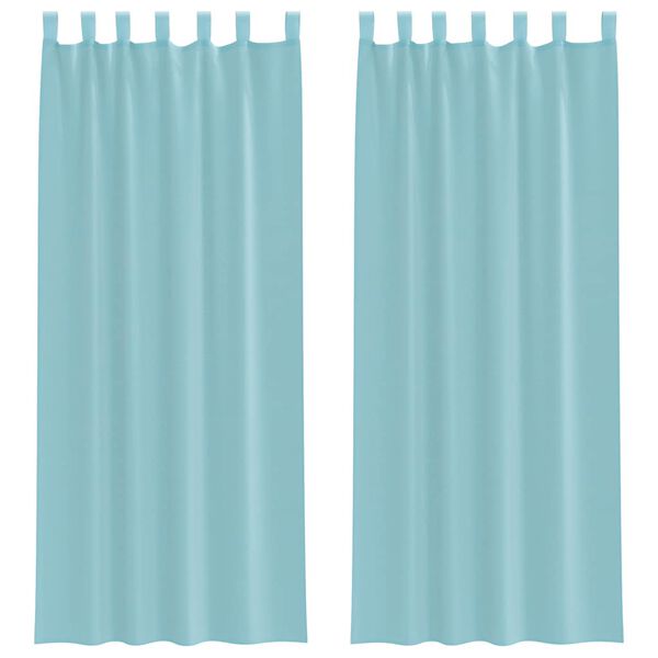 vidaXL Voile Curtains with Loops 2 pcs Turquoise 55.1x102.4"