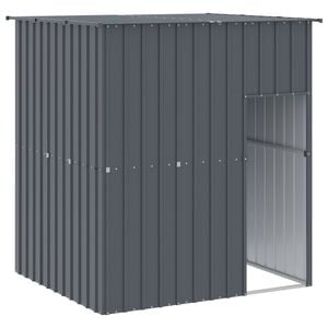 vidaXL Dog House Anthracite Galvanized Steel Large Durable Dog House