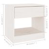 vidaXL Bedside Cabinet Set of 2 White Solid pinewood Small