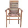 vidaXL Dining Chair Set of 6 Teak