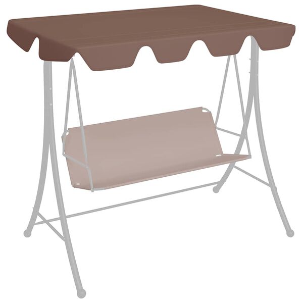 vidaXL Replacement Canopy Brown Polyester with PVC coating A ton of sizes