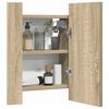 vidaXL Led Mirror Cabinet Sonoma oak Engineered wood, acrylic Medium