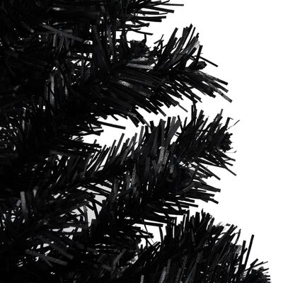 vidaXL Artificial Christmas Tree with Stand Black 47.2" PVC