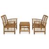 vidaXL Garden Lounge Set Acacia Solid acacia wood Medium Durable