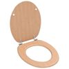 vidaXL WC Toilet Seats 2 pcs with Lids MDF Bamboo Design (2x143927)