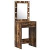 vidaXL Dressing Table Brown 19.69 x 16.14 x 53.15 in Engineered Wood