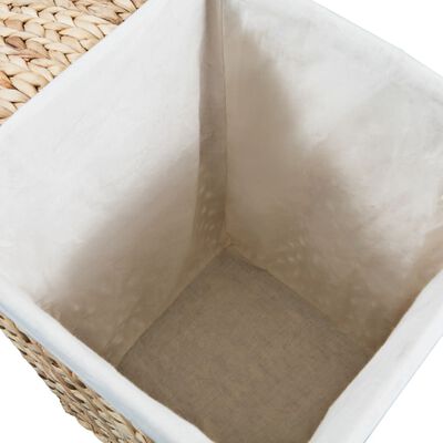 vidaXL Laundry Basket Set 2 Pieces Water Hyacinth