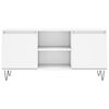 vidaXL TV Cabinet White Engineered wood Medium TV Cabinet Rectangular