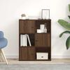 vidaXL Bookcase Brown Oak Engineered Wood Compact Bookcase Rectangular