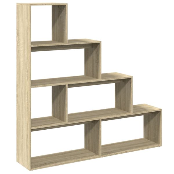 vidaXL Room Divider Bookcase Sonoma oak Engineered wood 4-Tier