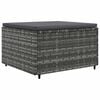 vidaXL Patio Lounge Set Gray PE rattan, Powder-coated steel, Polyester