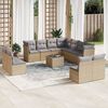 vidaXL Garden Sofa Set Beige, Light grey