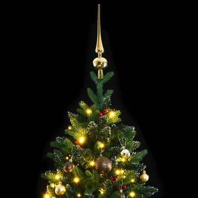 vidaXL Artificial Hinged Christmas Tree 300 LEDs & Ball Set 82.7"